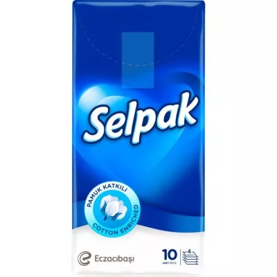 *Платочки носовые Selpak стандарт 10шт