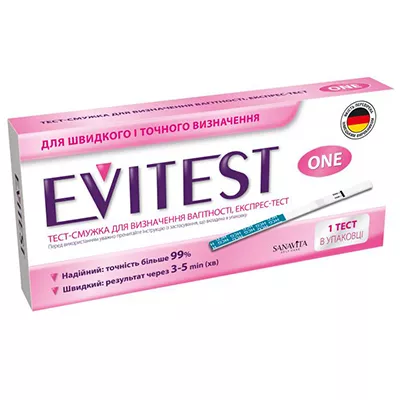 Тест-полоска Evitest для определения беременности №1
