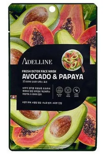*Adelline Fresh Detox Face Mask Маска Детокс д/лица с экстрактами Авокадо и Папайи 20г