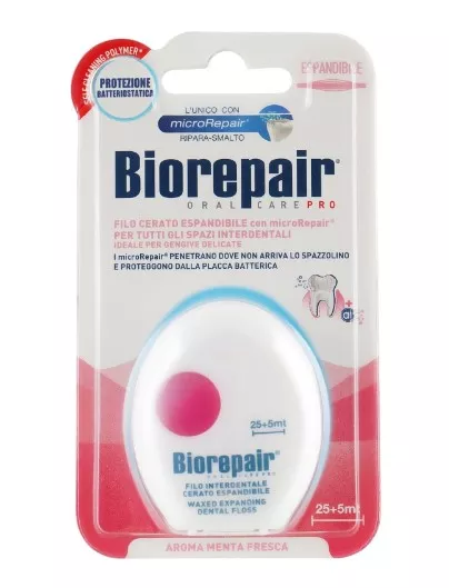 Зубная нить-флосс расширяющаяся BIOREPAIR Защита десен 30м