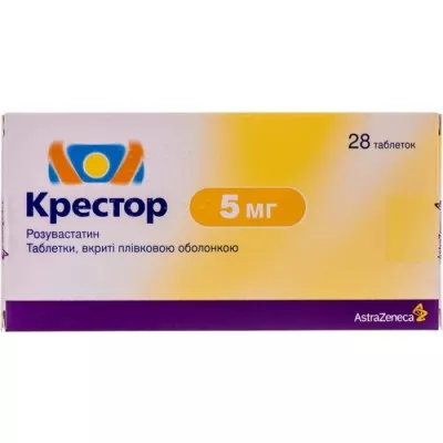 Крестор таблетки по 5 мг 28 шт. (14х2)