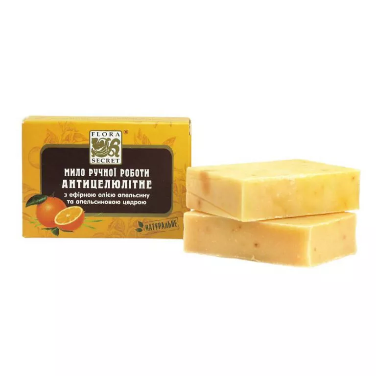 *Мыло Flora Secret Антицеллюлитное с эфирным маслом и цедрой апельсина 75 г