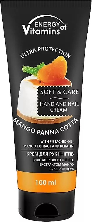 *Крем Energy Vitamins Mango Panna Cotta д/рук и ногтей 100мл