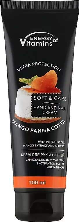 *Крем Energy Vitamins Mango Panna Cotta д/рук и ногтей 100мл