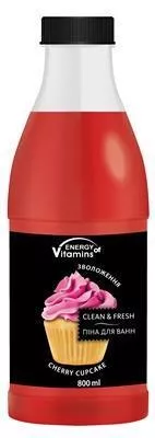 *Пена д/ванн Energy Vitamins Cherry cupcake 800мл
