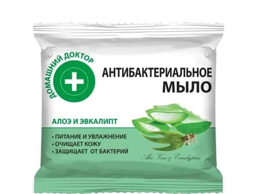 *Домашний Доктор Антибактериальное мыло Алоэ и эвкалипт 70г