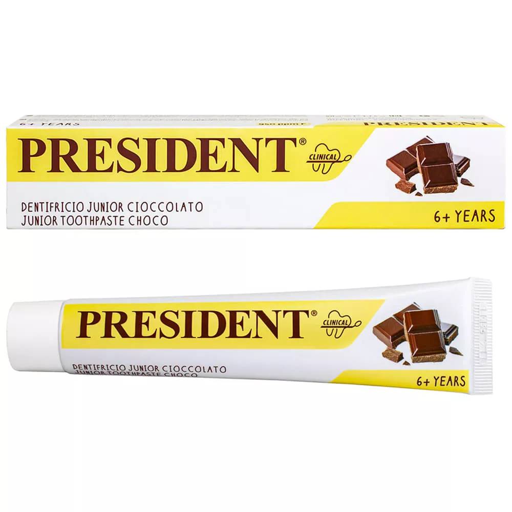 *President зубная паста детская Junior 6+ Choco 50мл
