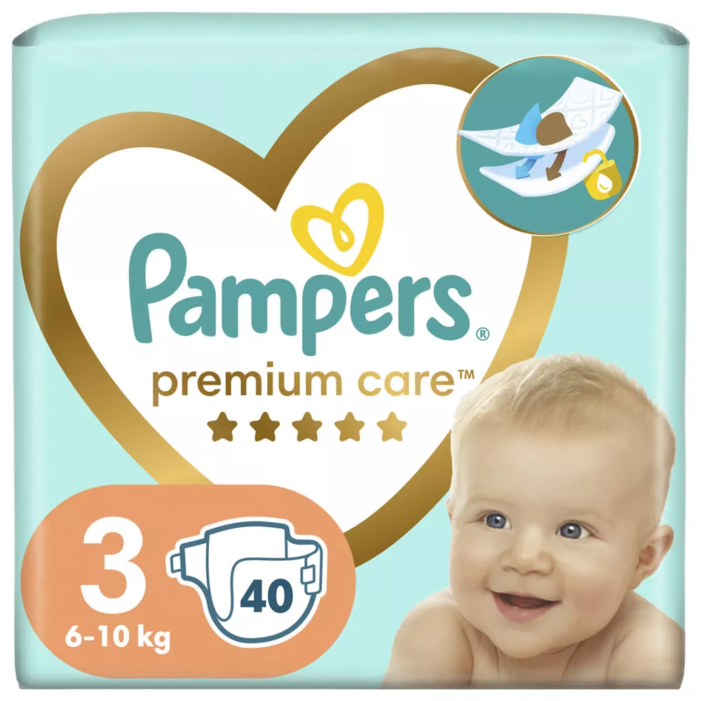 *PAMPERS подгузники Premium Care 3 midi (6-10кг) 40шт