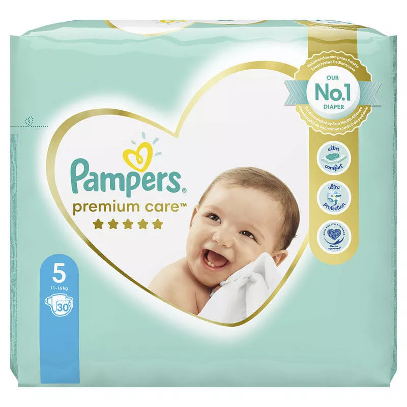 *PAMPERS подгузники Premium Care 5 junior (11-16кг) 30шт