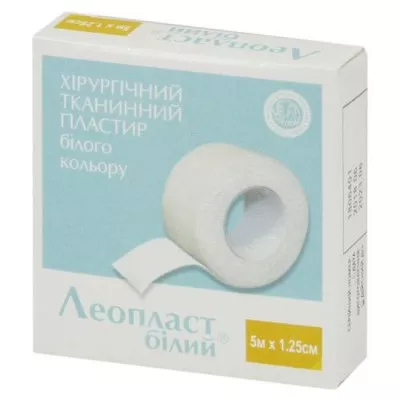 *Лейкопластырь Леопласт тел. б/кат. 5 м х 1,25 см