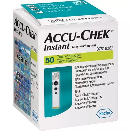 Тест-полоски Accu-Chek Инстант для глюкометров №50