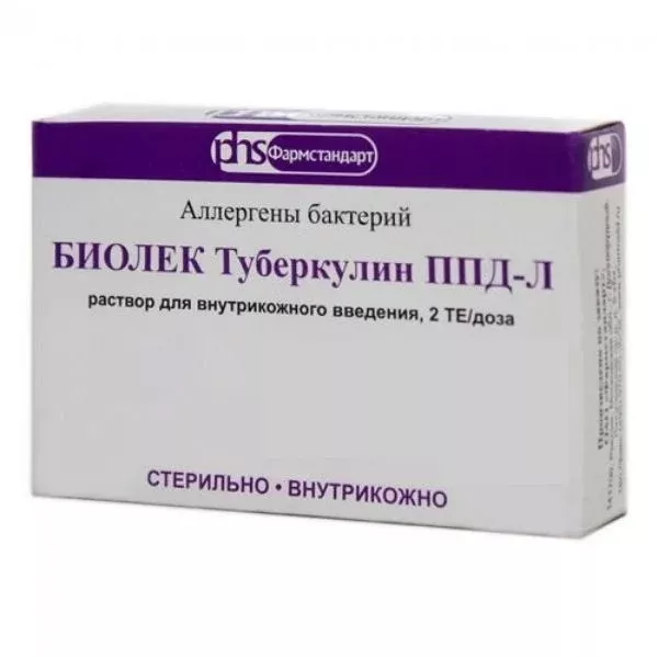 Биолек Туберкулин ППД-Л раствор 2ТЕ/доза в ампулах по 0.6 мл 1 шт.