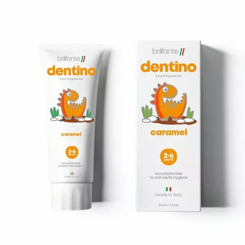*Brillante Dentino зубна паста-гель детск. Caramel 2-6 лет 50мл