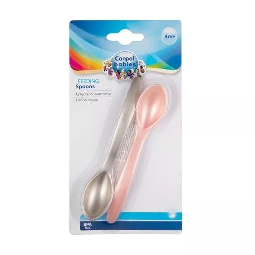 *Canpol Babies набор ложечек 2шт розовый 59/582_pin