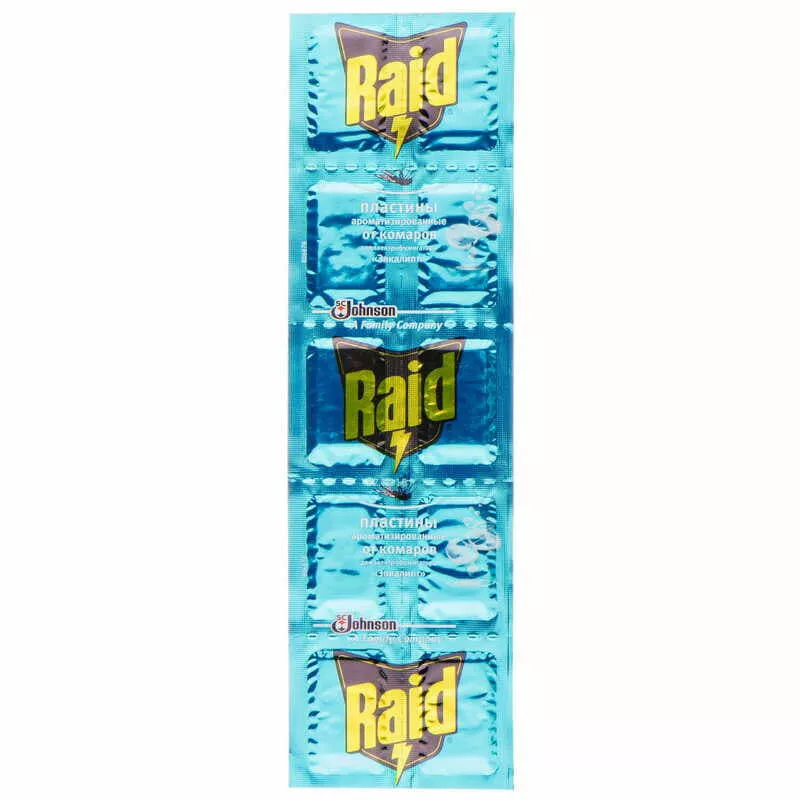 *Raid пластины д/фумигатора Эвкалипт №10