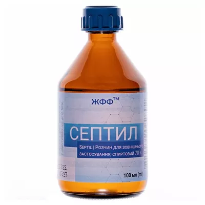 Септил раствор спиртовой 70% по 100 мл во флаконе 1 шт.