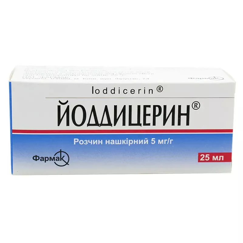 Йоддицерин раствор 5 мг/г по 25 мл во флаконе
