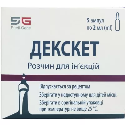 *Декскет р-р д/ин. 25мг/мл амп. 2мл №5 Инфузия
