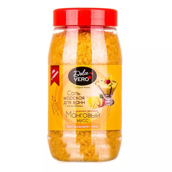 *Соль Dolce Vero для ванн Манговый мусс 550 г