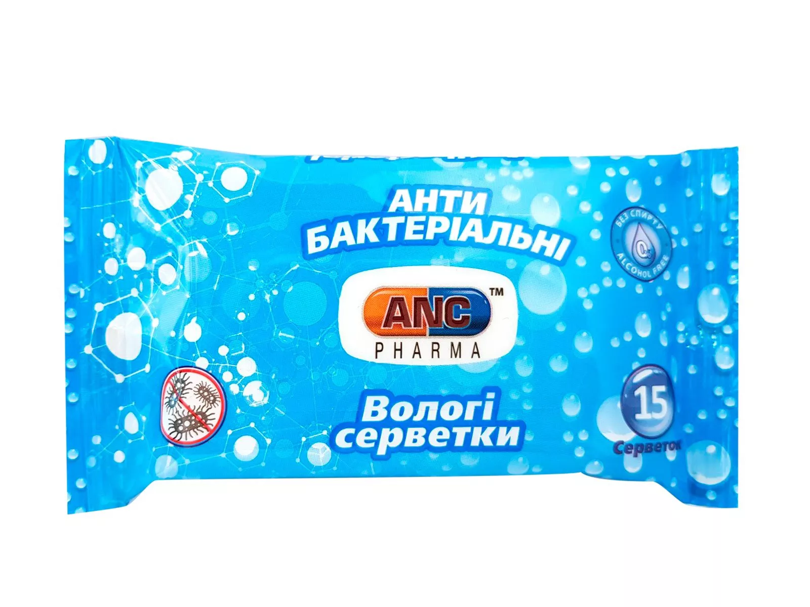 *Салфетки влажные ANC Pharma антибактериальные №15