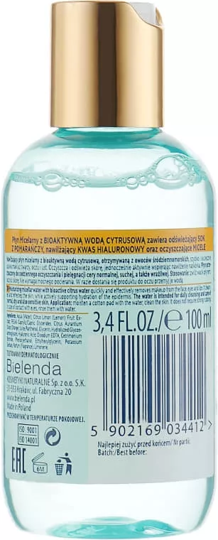 *Мицеллярная жидкость Bielenda Fresh Juice Апельсин 500мл