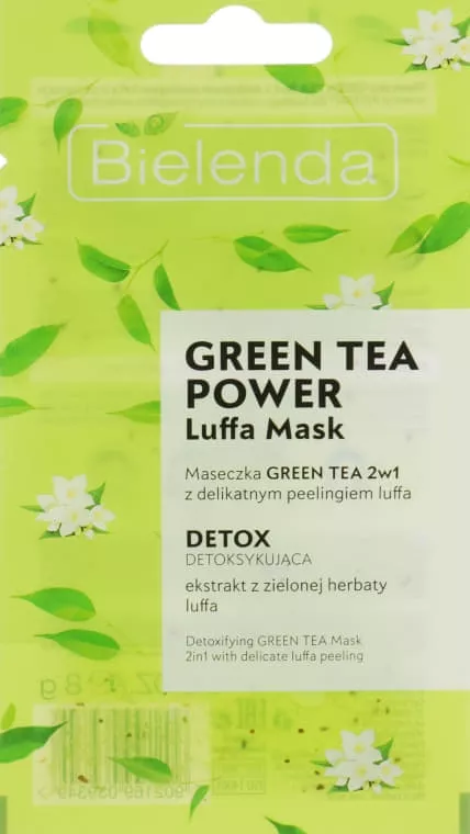 *Маска-пилинг Bielenda Luffa 2в1 зелёный чай, детокс 8г