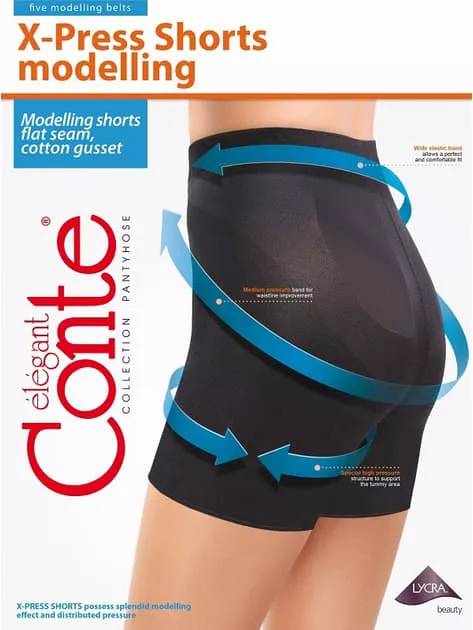 *Леггинсы-шорты жен. CONTE X-Press Shorts Nero р. 5