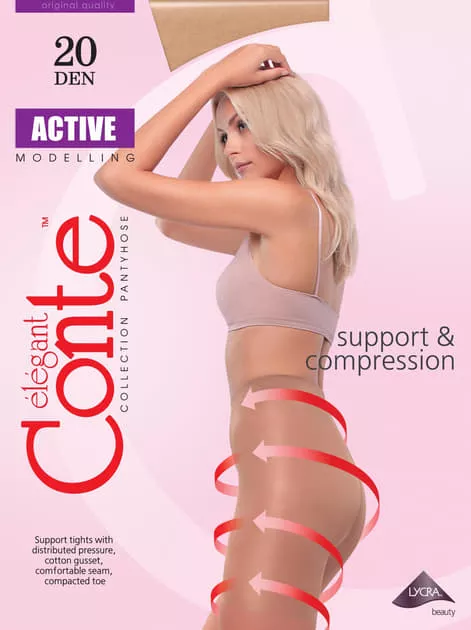 *Колготы жен. CONTE Active 20 den Natural р. 2