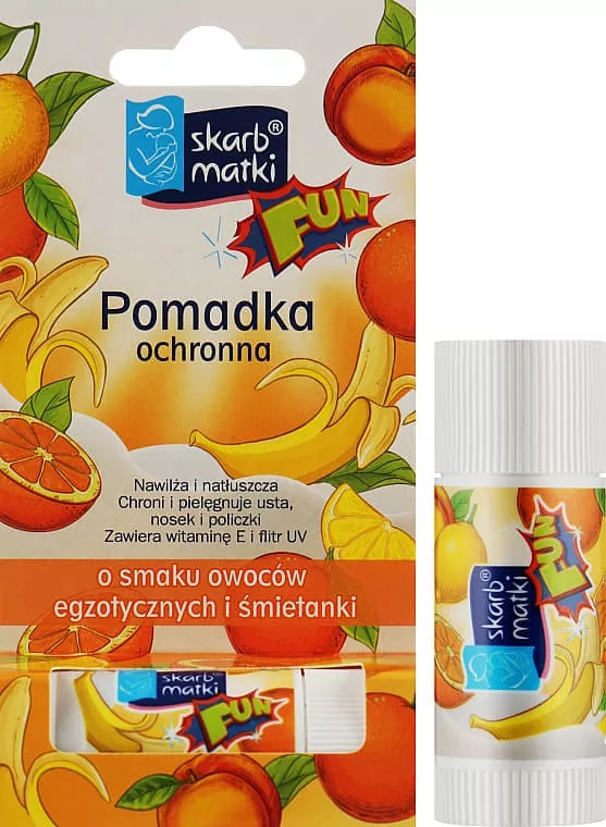 *Помада защитная для детей Skarb Matki смак экзотических фруктов