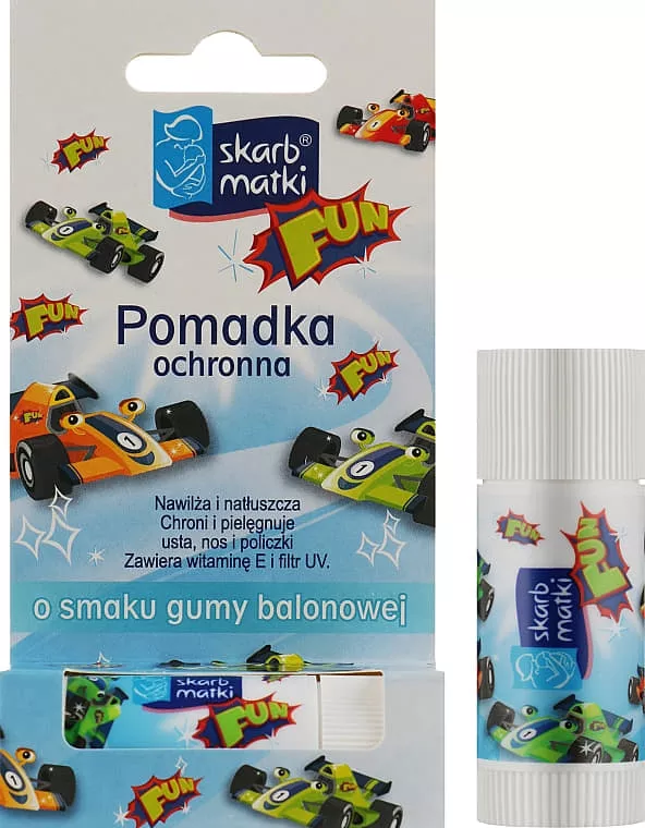 *Помада защитная Skarb Matki для детей вкус жевательной резинки