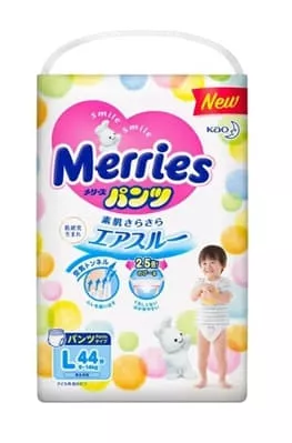 *Подгузники-трусики Merries для детей р. L 9-14кг №44