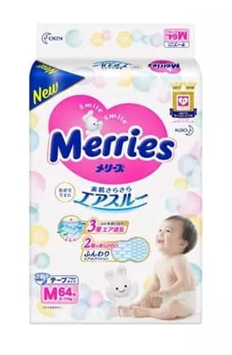 *Подгузники-трусики Merries для детей р. M 6-11кг №64