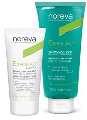*Набор Noreva Exfoliac Глобал 6 крем 30 мл + гель очищающий 100 мл