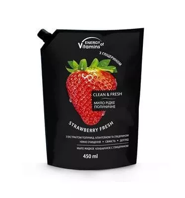 *Мыло жидкое Energy Vitamins клубничное 450мл