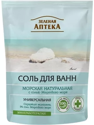 *Соль д/ванн Зелёная Аптека Морская натуральная 500г