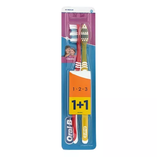 *Зубная щетка ORAL-B 1-2-3-эффект 40 средняя №2
