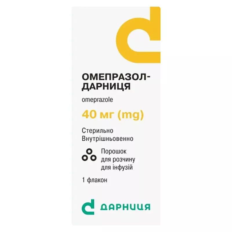 Омепразол-Дарница порошок по 40 мг во флаконе 1 шт.