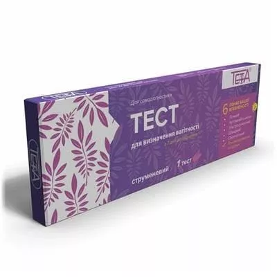 *Тест-полоска Teta струйная для определения беременности 10 мМО/мл №1