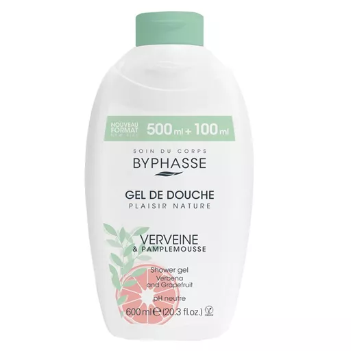 *Крем-уход Byphasse для душа вербена и грейпфрут 600 мл