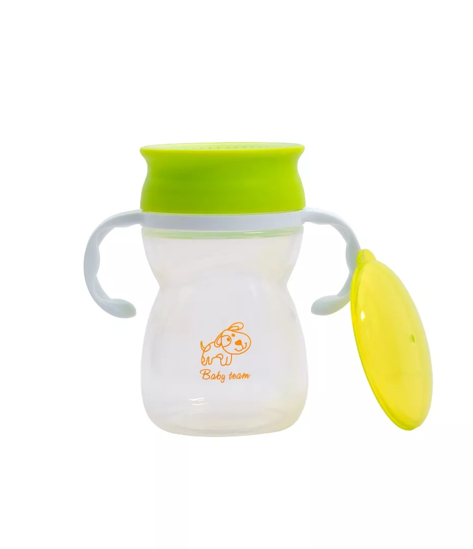 *Поильник-непроливайка Baby Team 360 с ручками 300 мл 5035