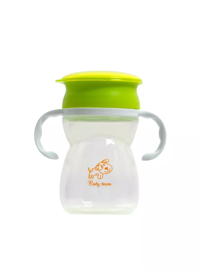 *Поильник-непроливайка Baby Team 360 с ручками 300 мл 5035