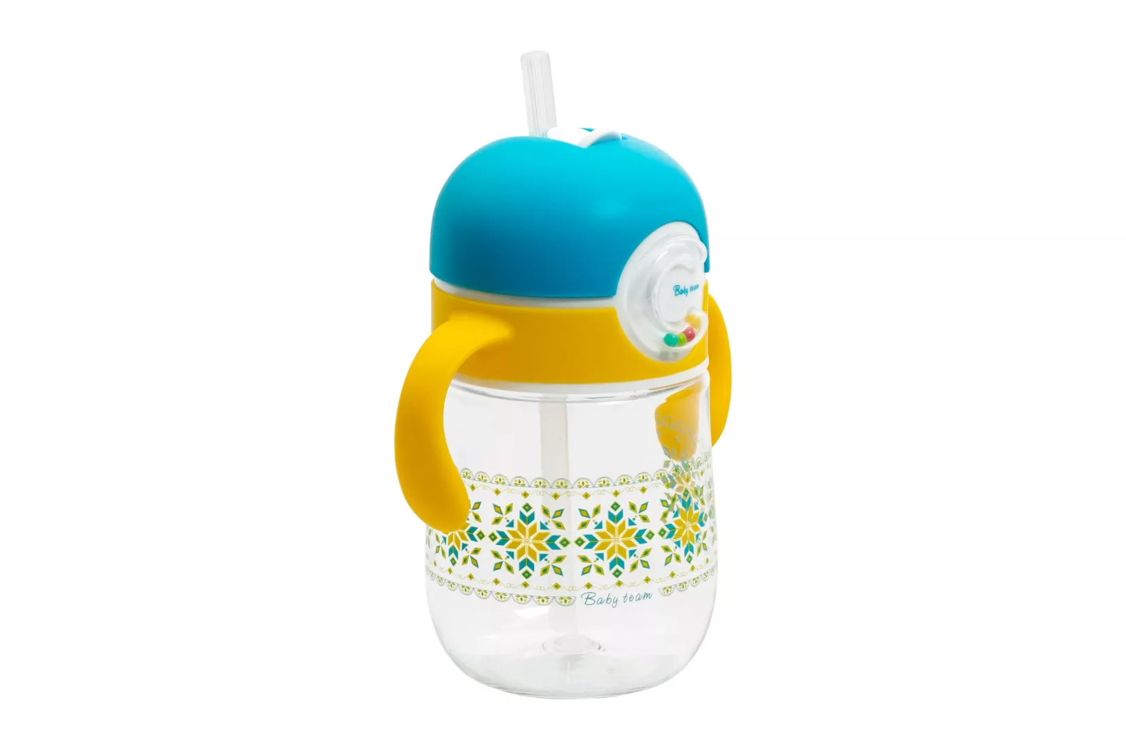 Поильник Baby Team Tritan с трубочкой и ручками 300 мл 5040
