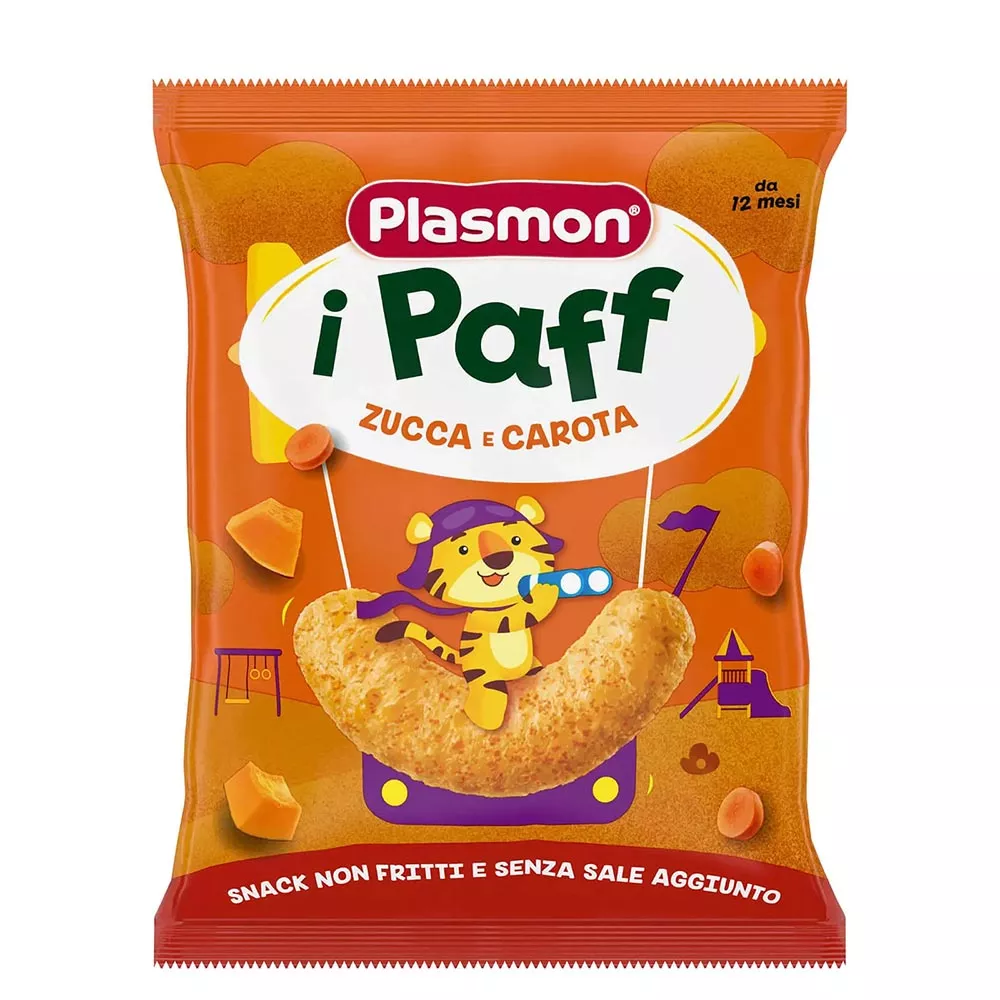 *Снеки Plasmon кукурузные с тыквой и морквью 15 г