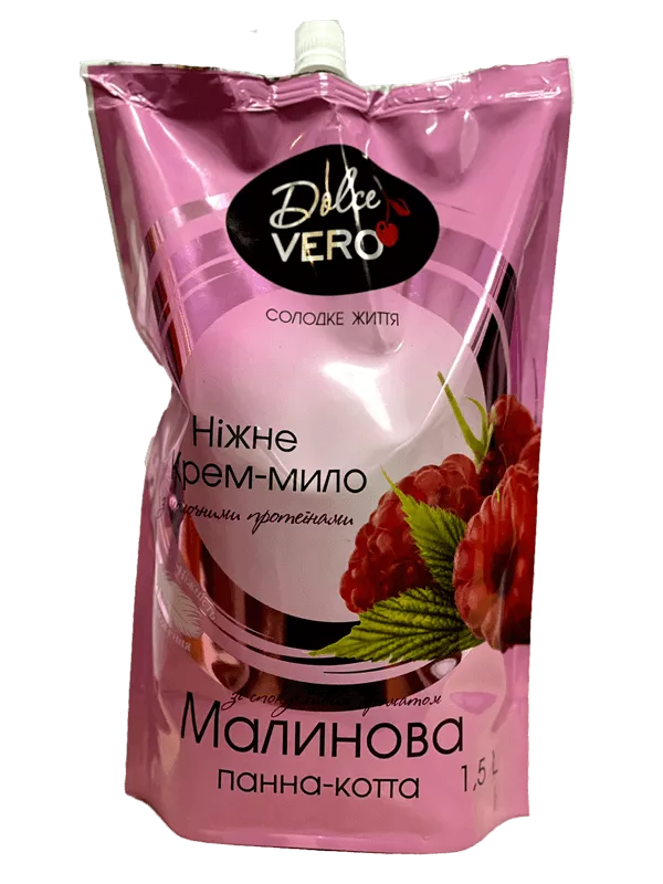 *Мыло жидкое Dolce Vero Малиновая Панна Котта дой-пак 1500 мл