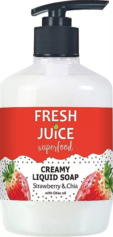 *Крем-мыло Fresh Juice жидкое Superfood Strawberry-Chia 460мл