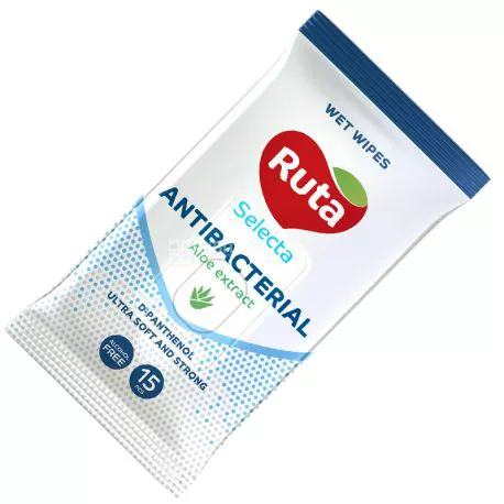 *Салфетки влажные Ruta Selecta антибактериальные №15