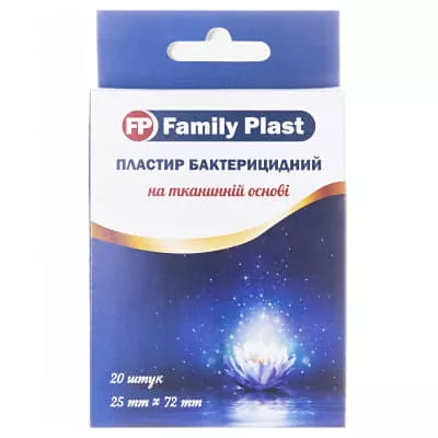*Лейкопластырь FP Family Plast на тканевой основе 25*72 №20