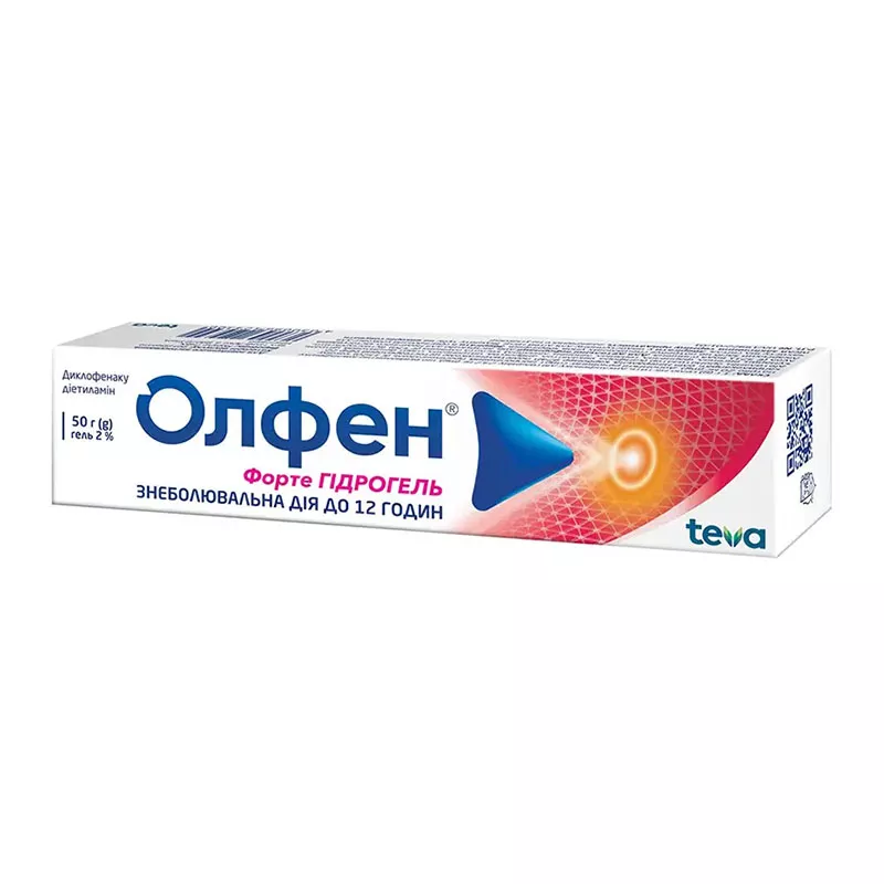 Олфен ФОРТЕ гидрогель гель 2% по 50 г в тубах