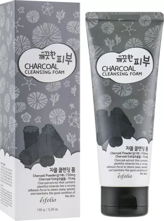 *Пенка Esfolio Pure Skin для умывания лица древесный уголь 150 мл