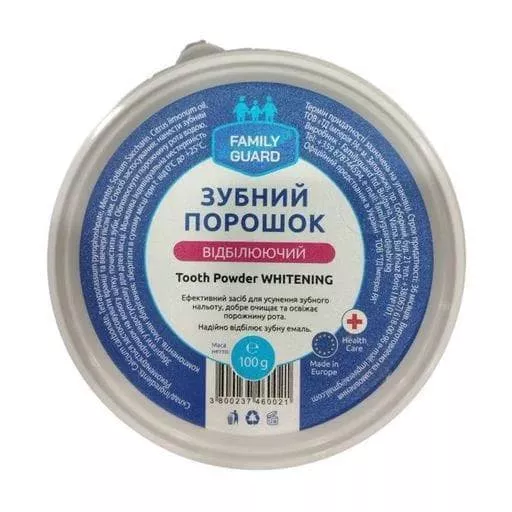 Зубной порошок Family Guard отбеливающий 100 г